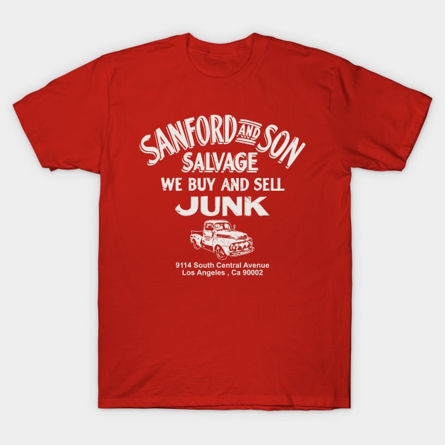 Sanford & Son We Buy & Sell Junk Distressed T-Shirt by Alema Art